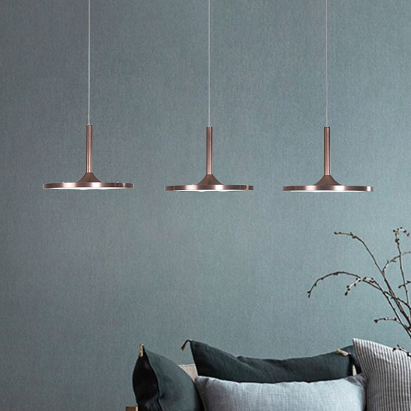 Sylvaine - Hanging Light: Simplicity Led Pendant Fixture Brown / White