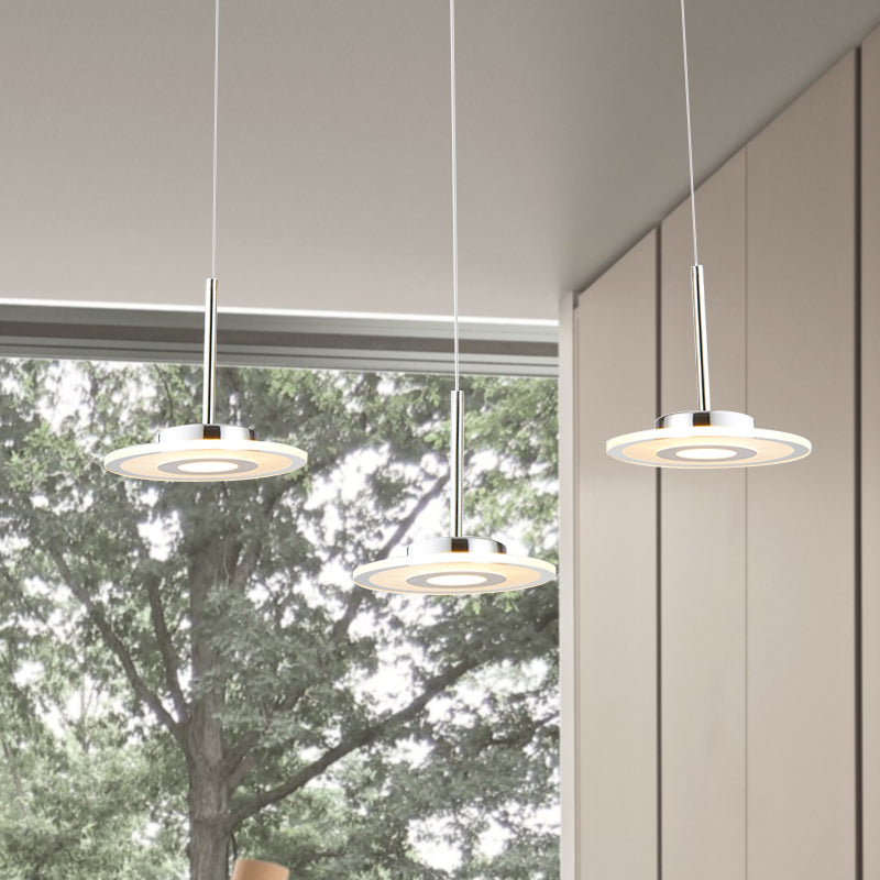 Nadã¨ge - Circular Acrylic Pendant Led Ceiling Light (Warm/White/Natural Light)