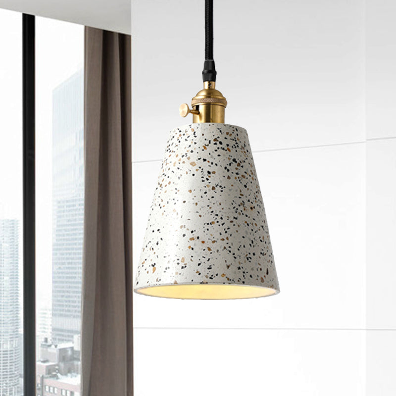 Alfa - Nordic Cone Pendant Lighting In Style Cement 1 Light Black/Grey/White Hanging