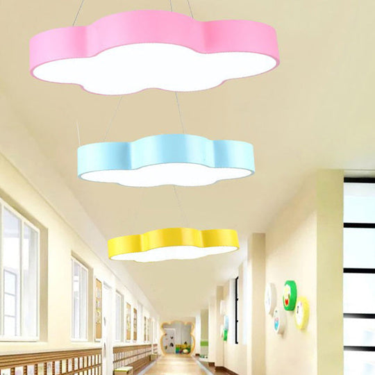 Monique - Cloud Pendant Ceiling Light Modern Metal Led Kindergarten Lighting Yellow / White