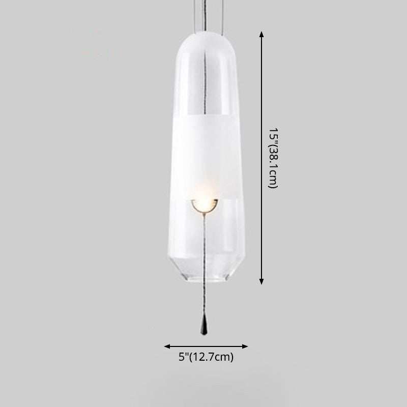 Modern Glass Pendant Light Fixture - Stylish Hanging For Bedroom