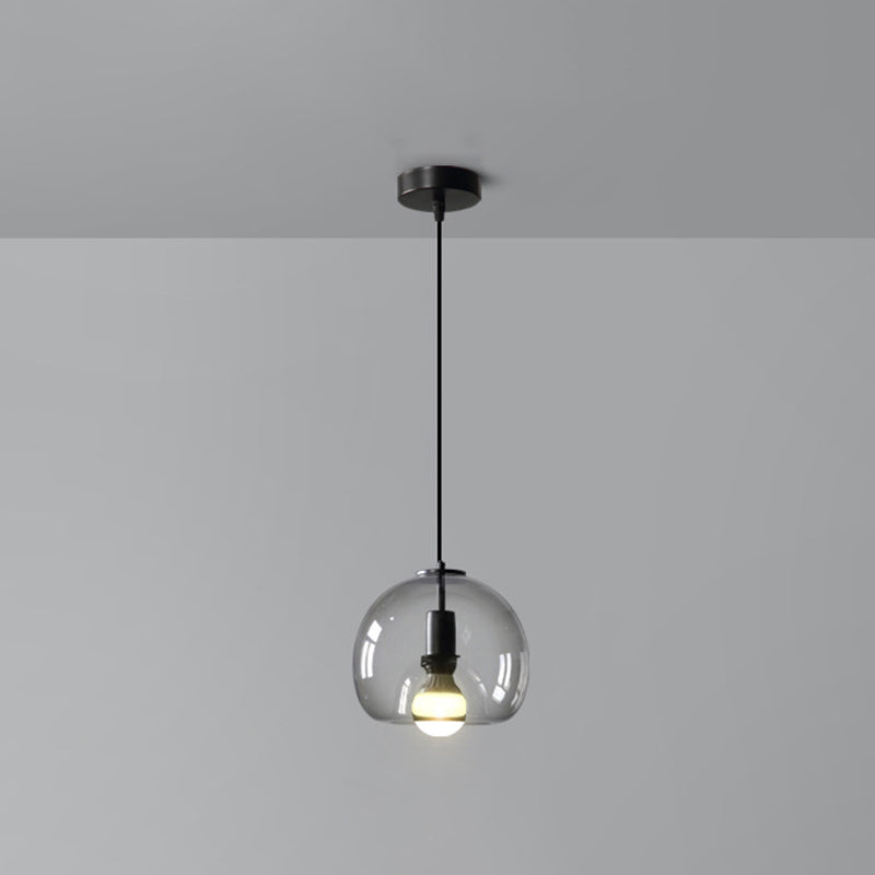 Alice - Black Mini Glass Globe Pendant Light 1 /