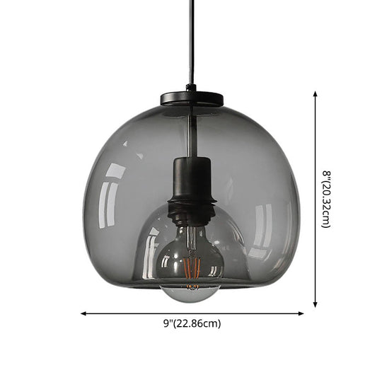 Alice - Black Mini Glass Globe Pendant Light