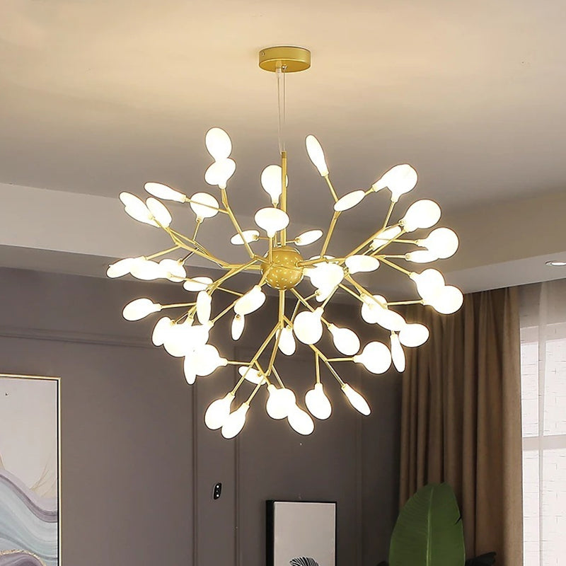 Ocã©Ane - Firefly Chandelier Pendant Light Modern Style Acrylic Living Room Led Hanging In Gold