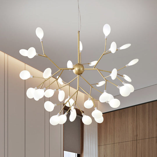 Ocã©Ane - Firefly Chandelier Pendant Light Modern Style Acrylic Living Room Led Hanging In Gold