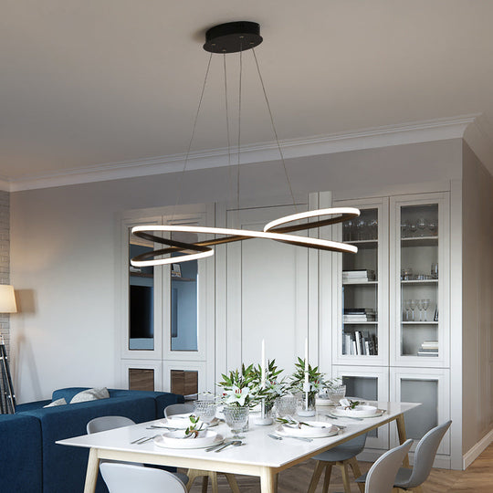 Merga - Modern Led Chandelier: Simplicity Line Aluminum Hanging Light