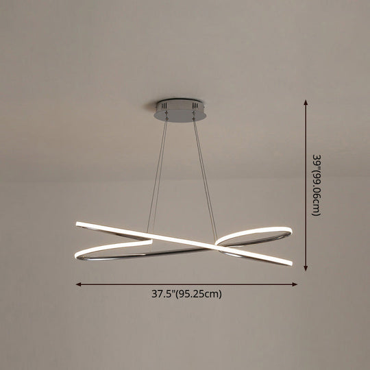 Merga - Modern Led Chandelier: Simplicity Line Aluminum Hanging Light