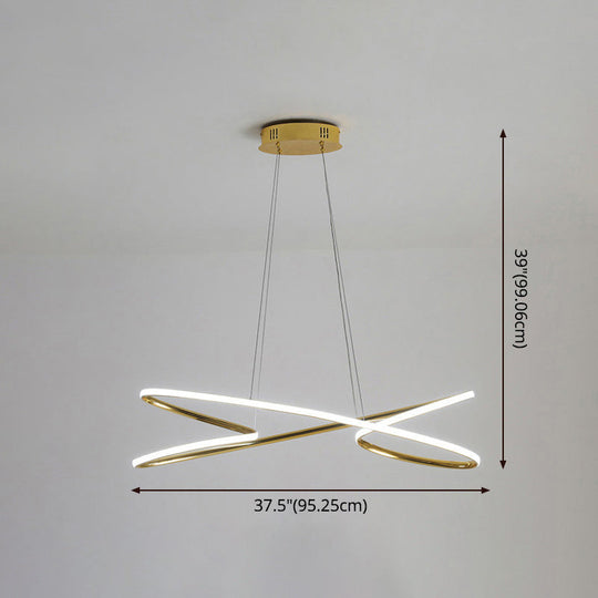 Merga - Modern Led Chandelier: Simplicity Line Aluminum Hanging Light