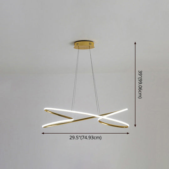 Merga - Modern Led Chandelier: Simplicity Line Aluminum Hanging Light