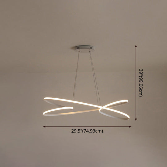 Merga - Modern Led Chandelier: Simplicity Line Aluminum Hanging Light