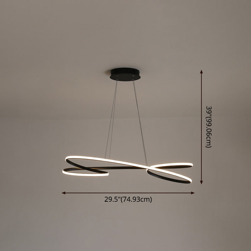 Merga - Modern Led Chandelier: Simplicity Line Aluminum Hanging Light