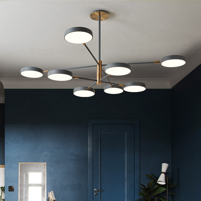 Carlotta - Round Ceiling Chandelier Ultra - Contemporary Metal Hanging Lights For Living Room