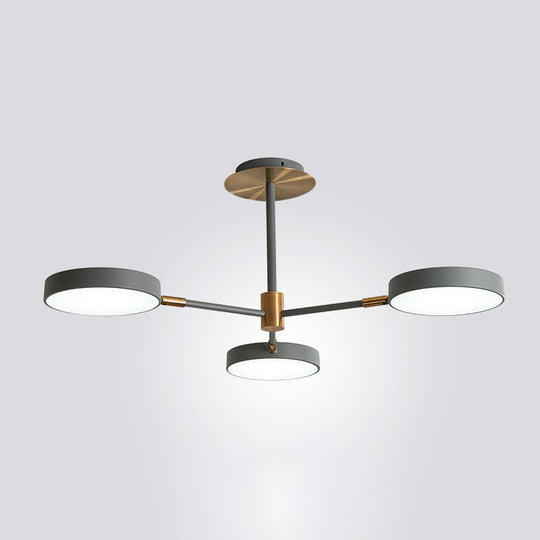 Carlotta - Round Ceiling Chandelier Ultra - Contemporary Metal Hanging Lights For Living Room 3 /