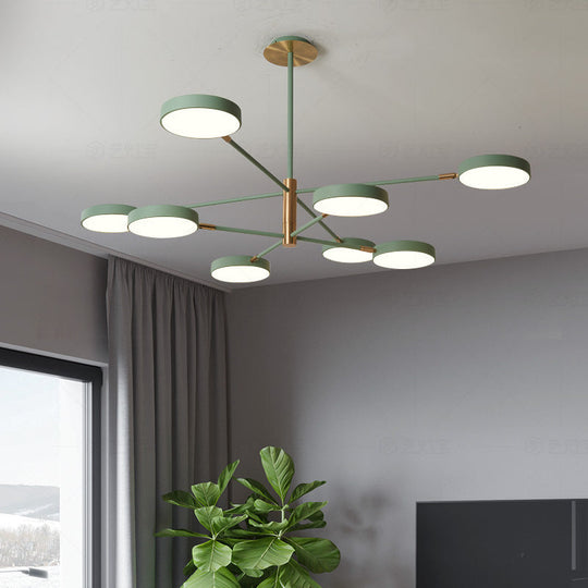 Carlotta - Round Ceiling Chandelier Ultra - Contemporary Metal Hanging Lights For Living Room