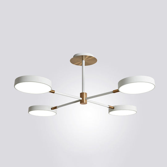 Carlotta - Round Ceiling Chandelier Ultra - Contemporary Metal Hanging Lights For Living Room 4 /