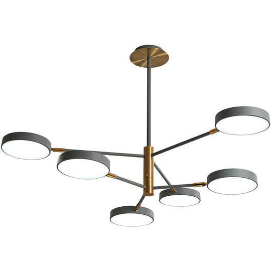 Carlotta - Round Ceiling Chandelier Ultra - Contemporary Metal Hanging Lights For Living Room