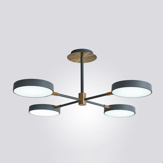 Carlotta - Round Ceiling Chandelier Ultra - Contemporary Metal Hanging Lights For Living Room 4 /