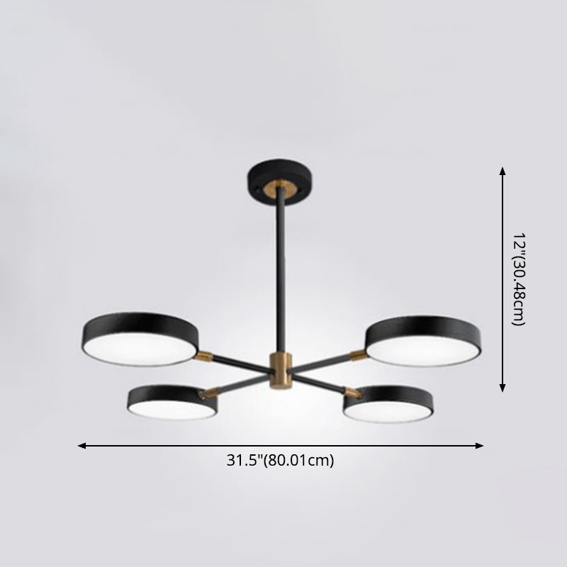 Carlotta - Round Ceiling Chandelier Ultra - Contemporary Metal Hanging Lights For Living Room