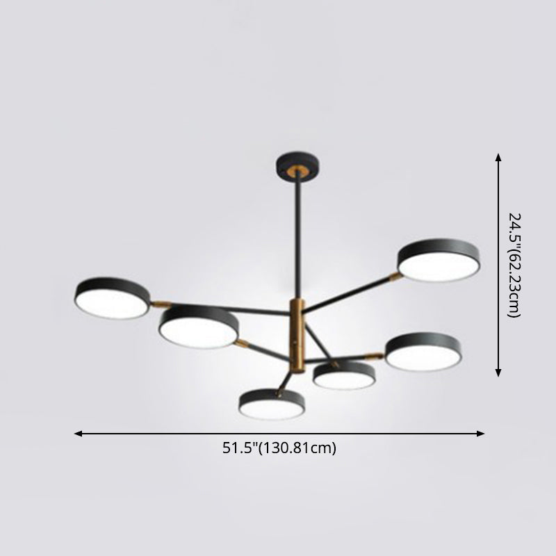 Carlotta - Round Ceiling Chandelier Ultra - Contemporary Metal Hanging Lights For Living Room