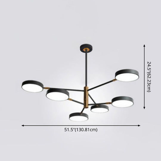 Carlotta - Round Ceiling Chandelier Ultra - Contemporary Metal Hanging Lights For Living Room