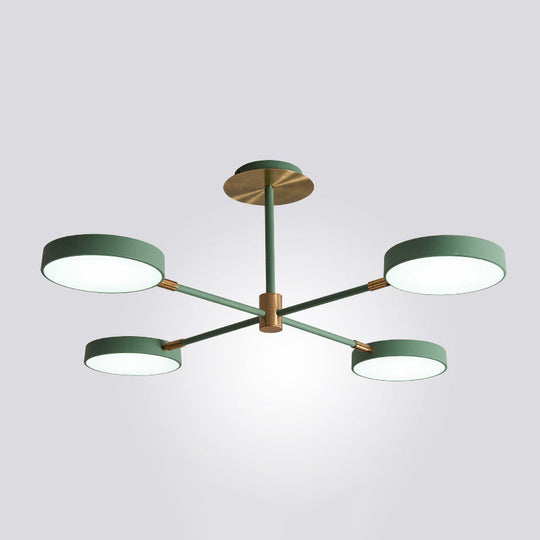 Carlotta - Round Ceiling Chandelier Ultra - Contemporary Metal Hanging Lights For Living Room 4 /