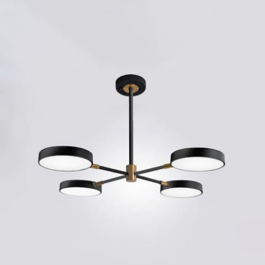 Carlotta - Round Ceiling Chandelier Ultra - Contemporary Metal Hanging Lights For Living Room 4 /