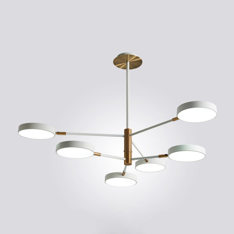 Carlotta - Round Ceiling Chandelier Ultra - Contemporary Metal Hanging Lights For Living Room 6 /