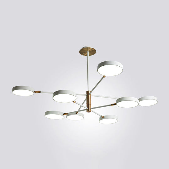 Carlotta - Round Ceiling Chandelier Ultra - Contemporary Metal Hanging Lights For Living Room 8 /