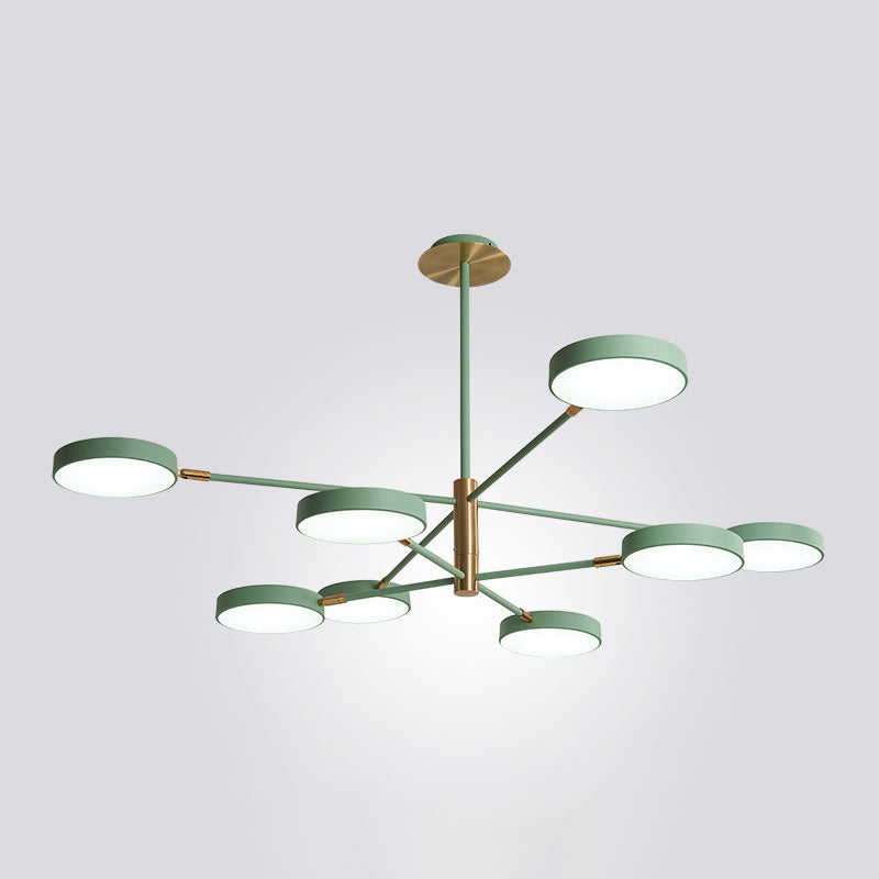 Carlotta - Round Ceiling Chandelier Ultra - Contemporary Metal Hanging Lights For Living Room 8 /