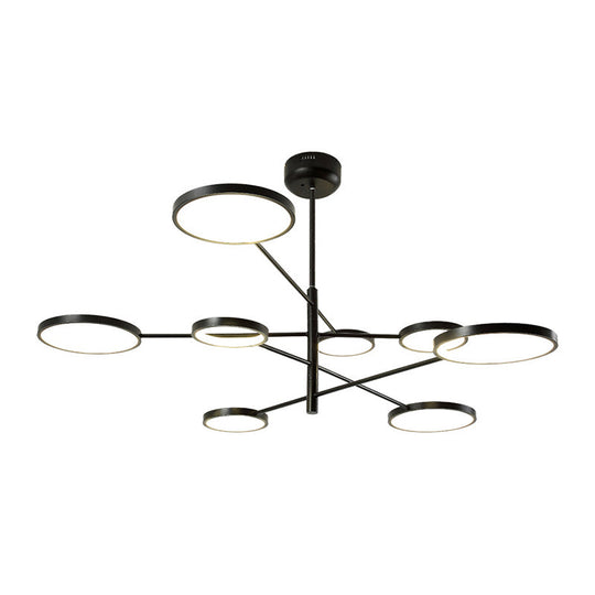 Aurora - Modernist Ring Ceiling Chandelier Metal Pendant Light Fixtures With Hanging Cord For