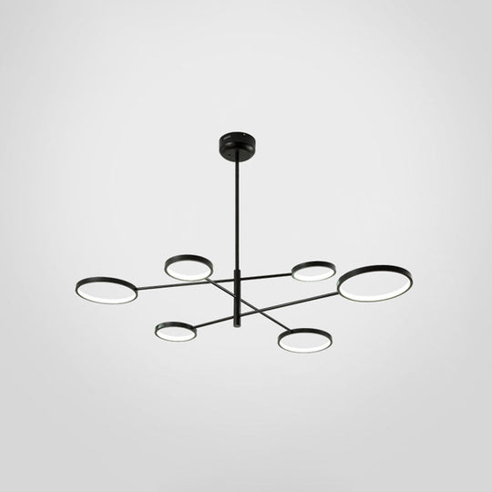 Aurora - Modernist Ring Ceiling Chandelier Metal Pendant Light Fixtures With Hanging Cord For