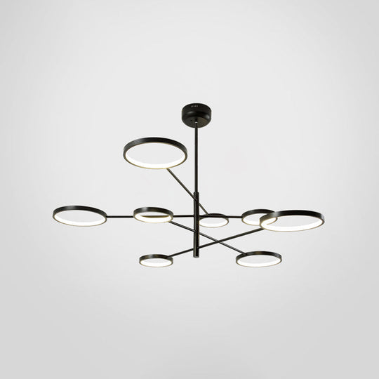 Aurora - Modernist Ring Ceiling Chandelier Metal Pendant Light Fixtures With Hanging Cord For