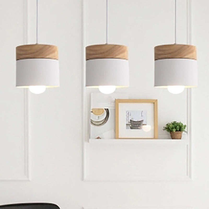 Alice - Minimalist Modern Wooden Top Pendant Light Metal Macarons 1 - Light Lighting