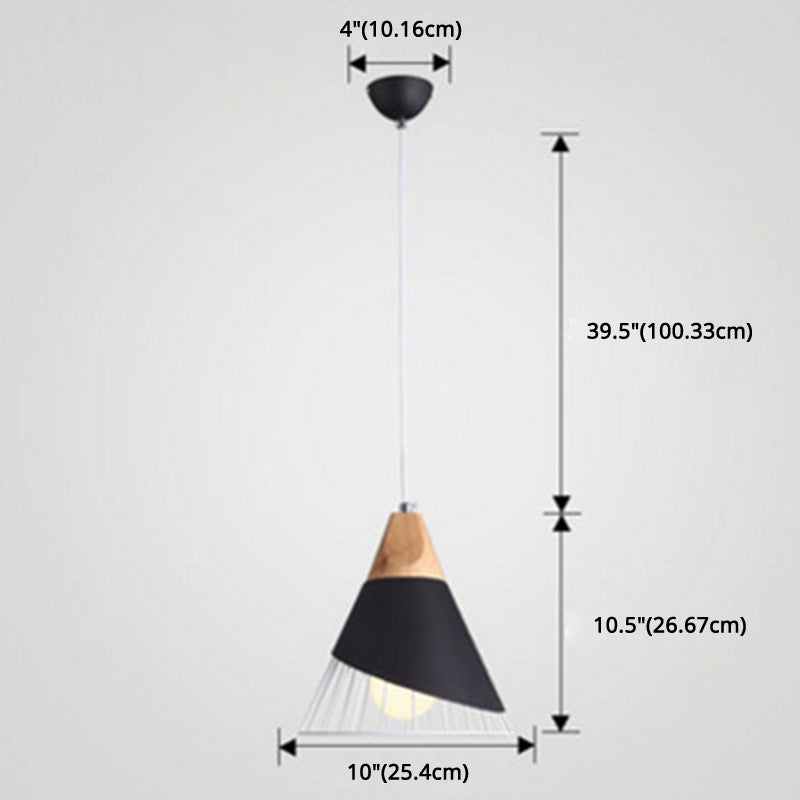 Birdun - Nordic 1 - Light Wire Cage Pendant Lamp Macarons Style Metal Living Room Hanging