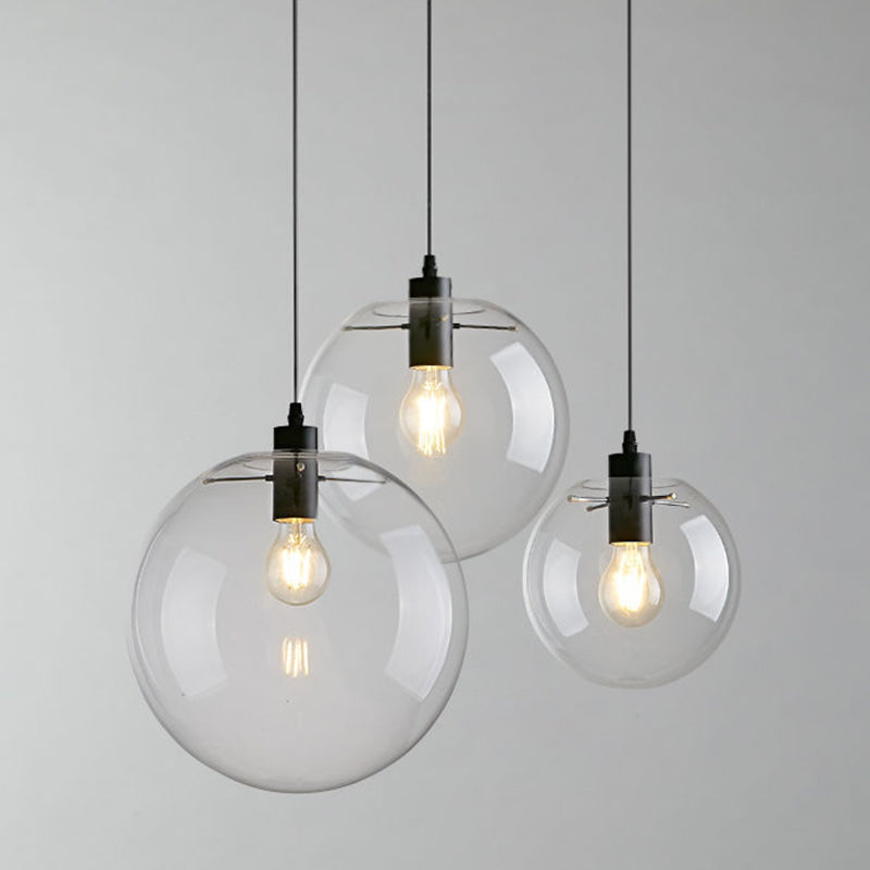 Andrea - Modern Minimalist Clear Glass Dining Room Pendant Light