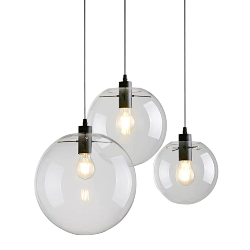 Andrea - Modern Minimalist Clear Glass Dining Room Pendant Light