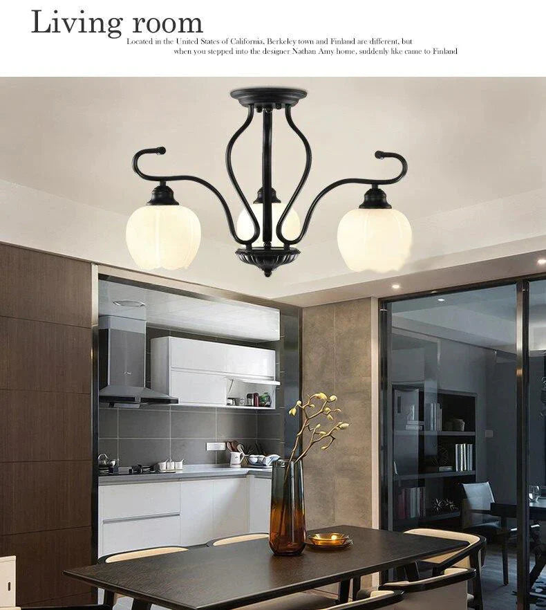 Modern Brief Led Pendant Light Creative Black Lamp Vintage Luminaria Teto Ceiling Kids Bedroom