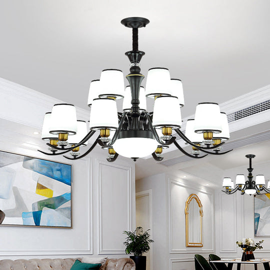 Adalyn - White Frosted Glass Chandelier: Modern Crystal Decoration