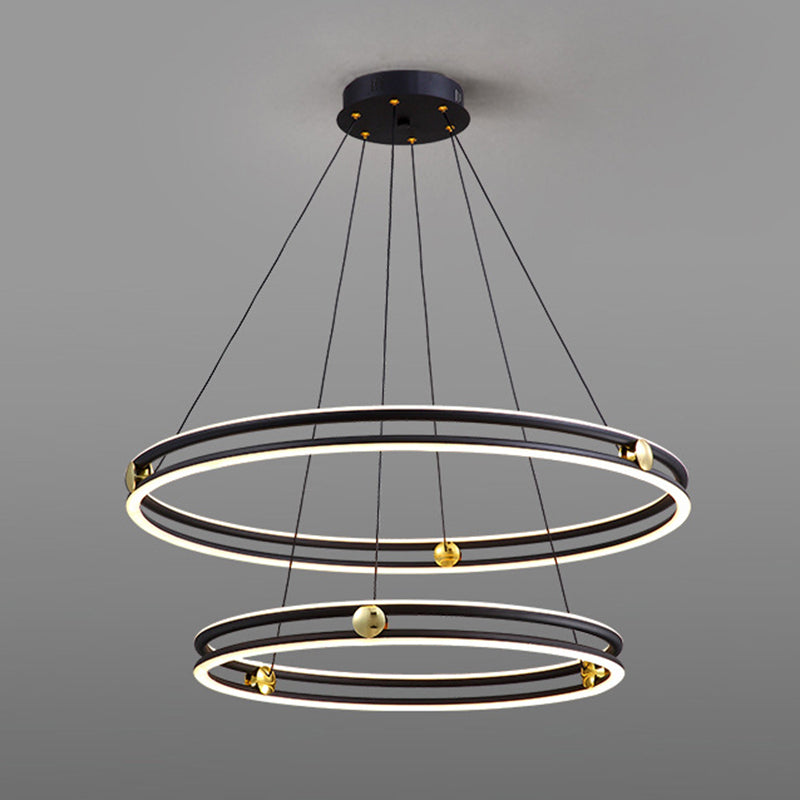 Patricia - Modern Multi Tiered Black Pendant Lamp