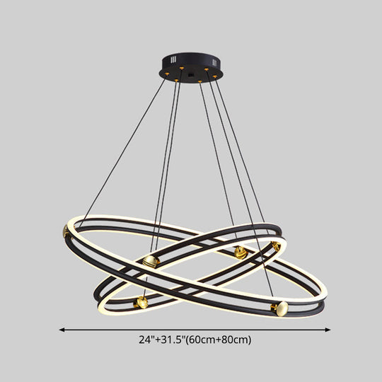 Patricia - Modern Multi Tiered Black Pendant Lamp