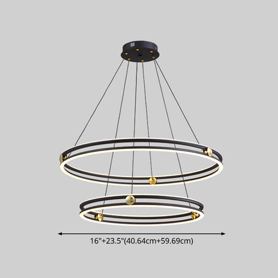 Patricia - Modern Multi Tiered Black Pendant Lamp