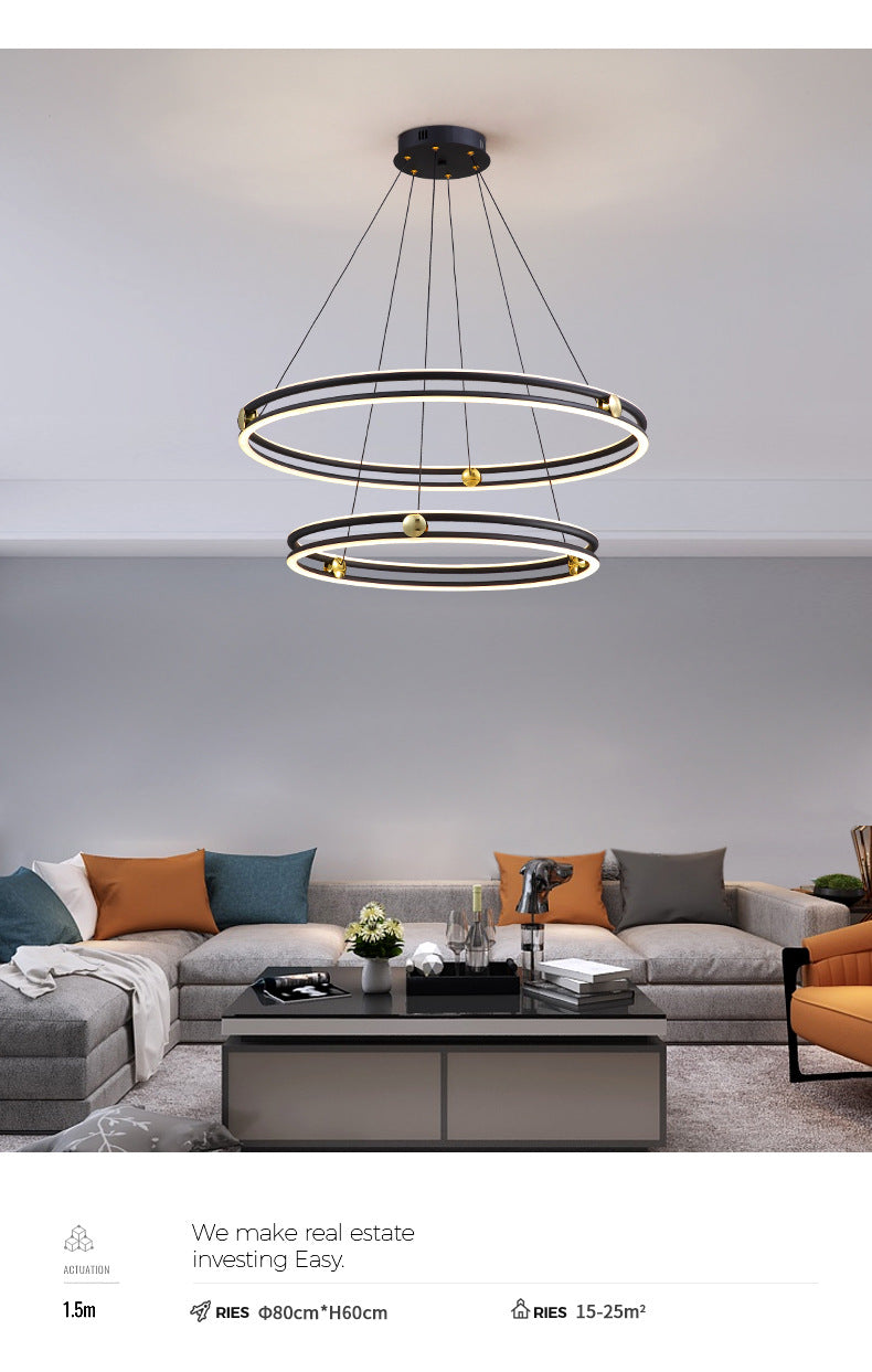 Patricia - Modern Multi Tiered Black Pendant Lamp