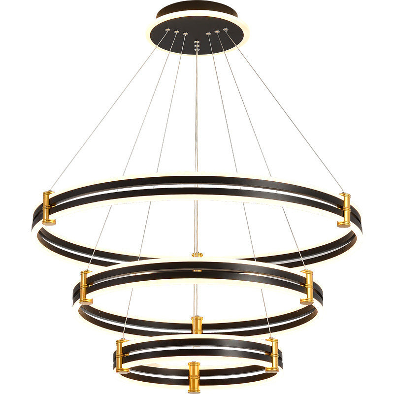 Stella - Led Chandelier: Modern Ring Pendant Light