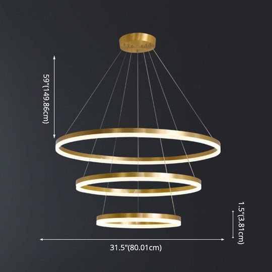 Rastaban - Ring - Shaped Led Chandelier: Modern Simplicity Design