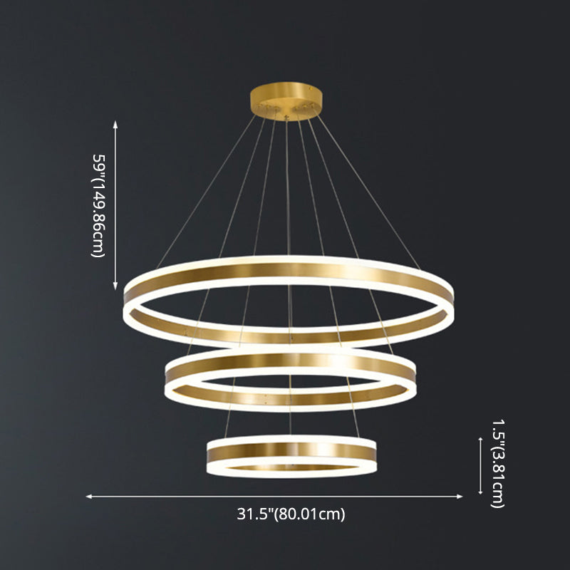 Rastaban - Ring - Shaped Led Chandelier: Modern Simplicity Design