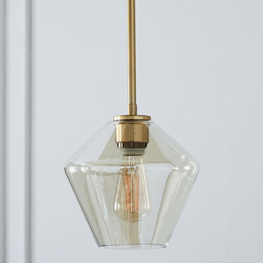 Cup - Shape Minimalist Pendant Lighting Fixture With Glass Shade