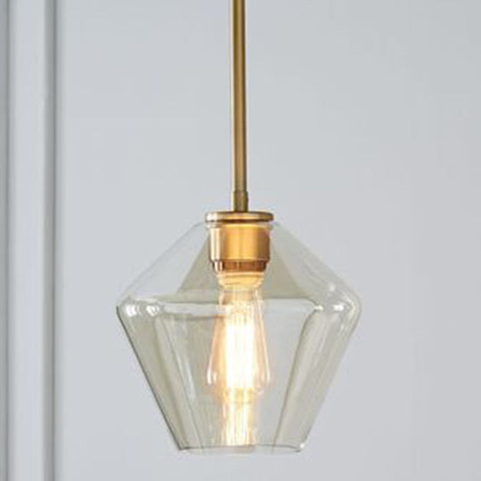 Cup - Shape Minimalist Pendant Lighting Fixture With Glass Shade