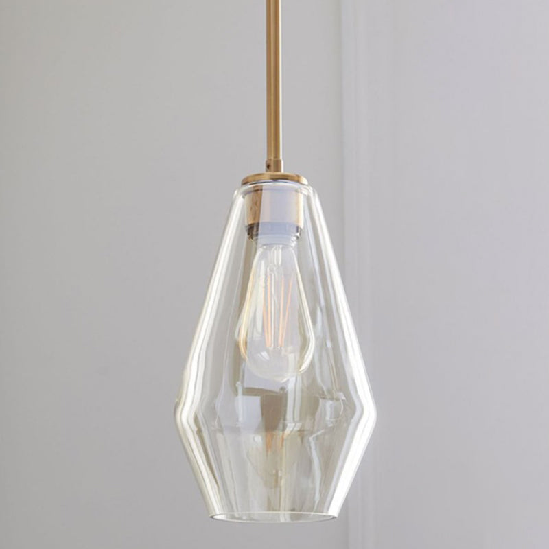 Cup - Shape Minimalist Pendant Lighting Fixture With Glass Shade