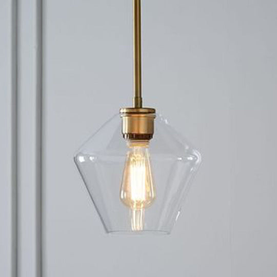 Cup - Shape Minimalist Pendant Lighting Fixture With Glass Shade