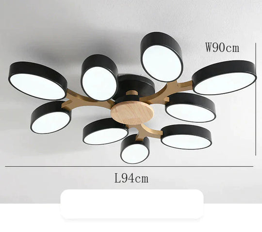 Solid Wood Living Room Ceiling Lamp Led Modern Simple Household Restaurant Lighting Hall Bedroom